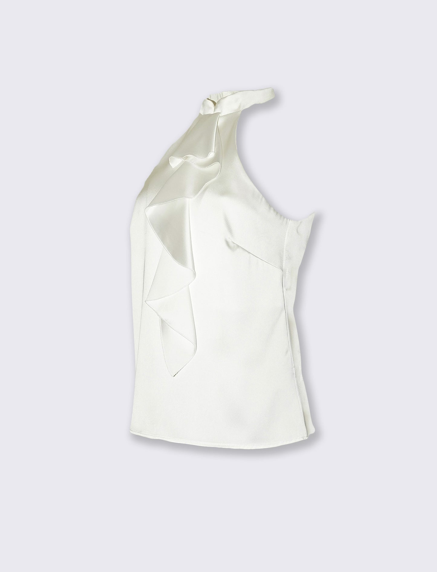Top in raso - Bianco latte