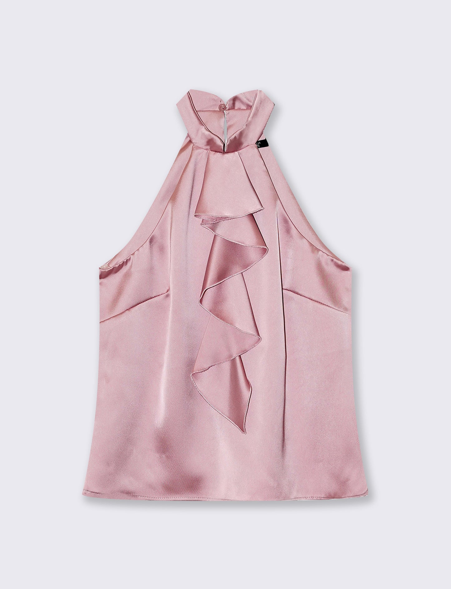 Top in raso - Rosa antico