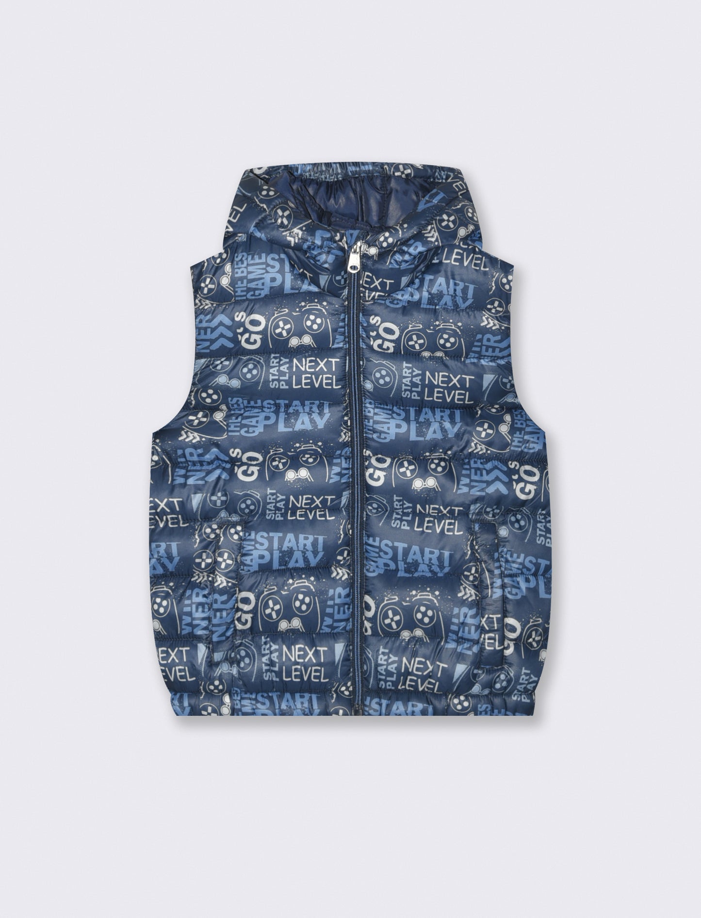 Gilet imbottito leggero con cappuccio - Fantasia