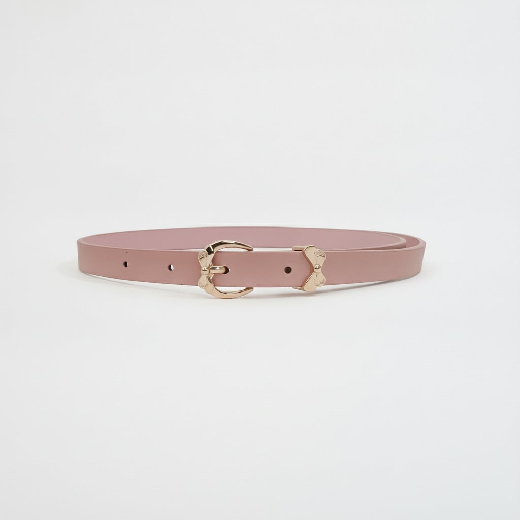 Cintura bambina fiocco passante e fibbia - Rosa