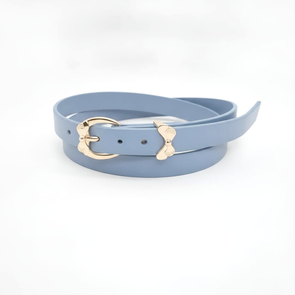 Cintura bambina fiocco passante e fibbia - Denim