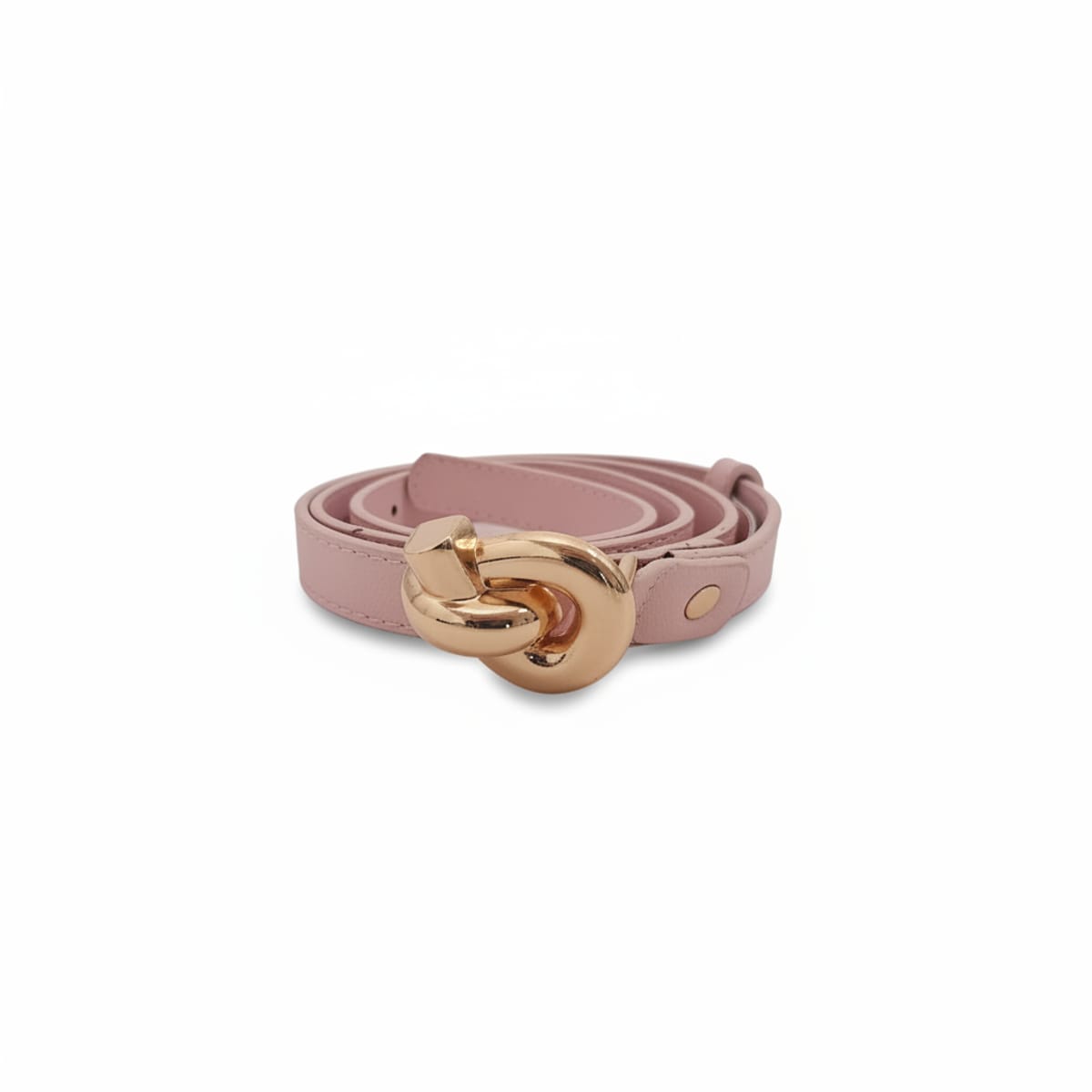 Cintura donna sottile fibbia nodo 2cm - Rosa
