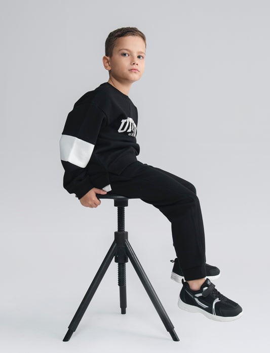 JOGGER CON STAMPA - Nero