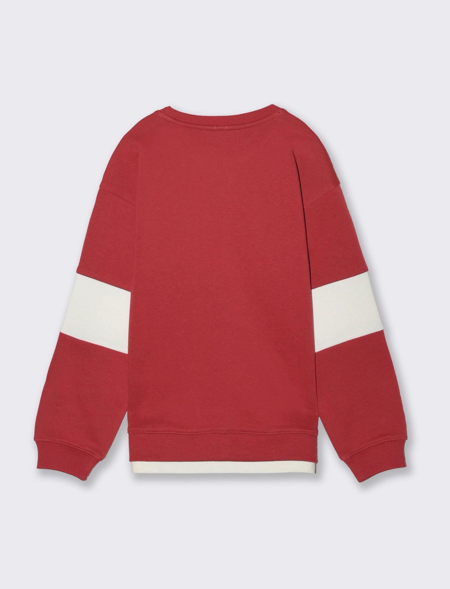 Crewneck sweatshirt with print and cutouts - Red