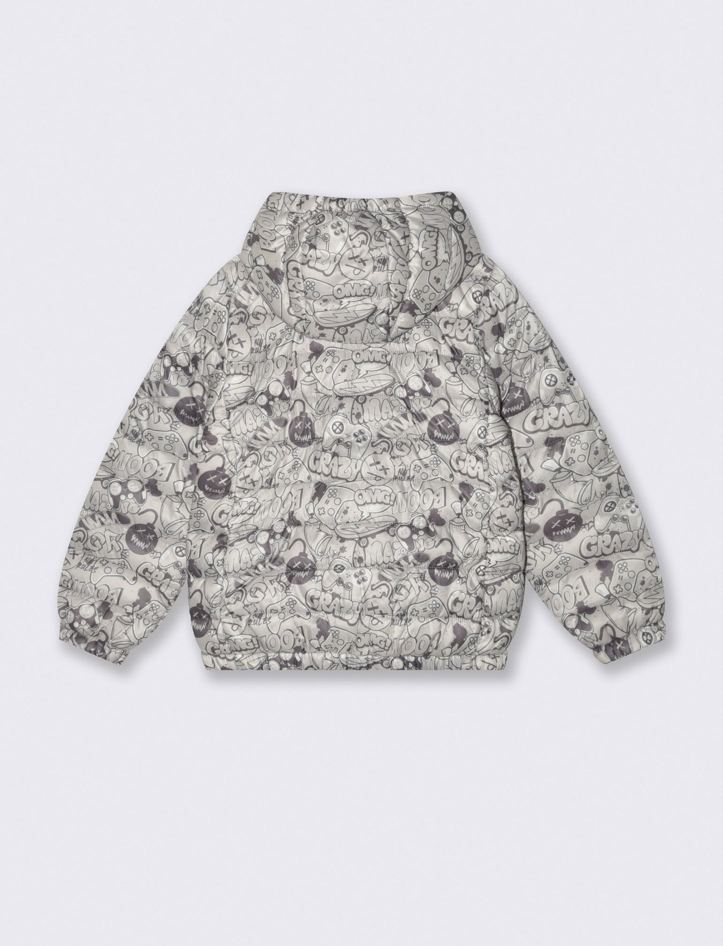 Lightweight Hooded Jacket with Zip - Grey