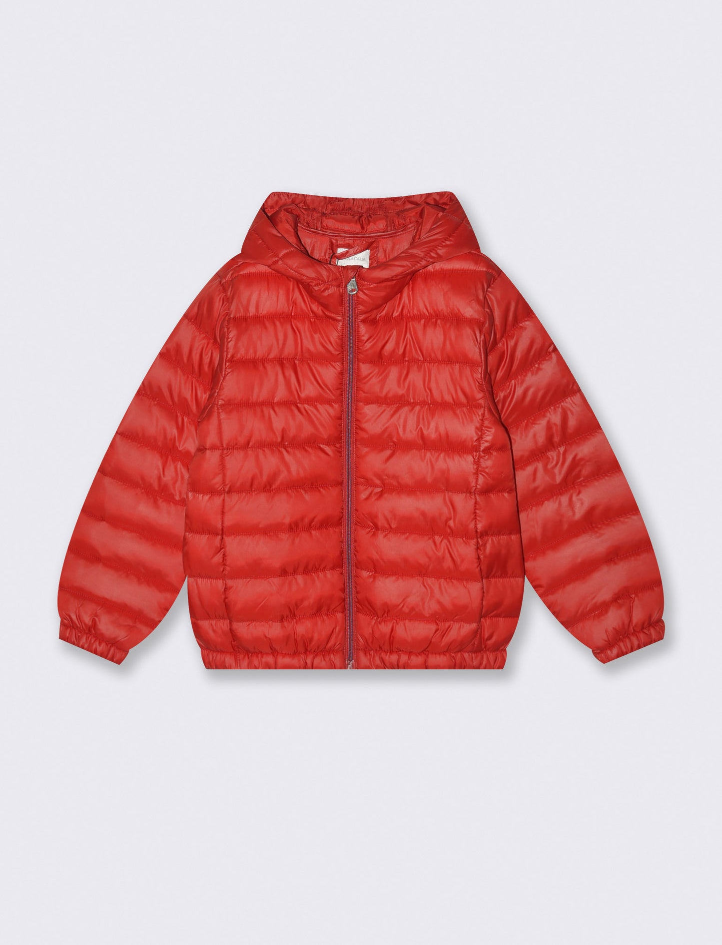 Lightweight Hooded Jacket with Zip - Red