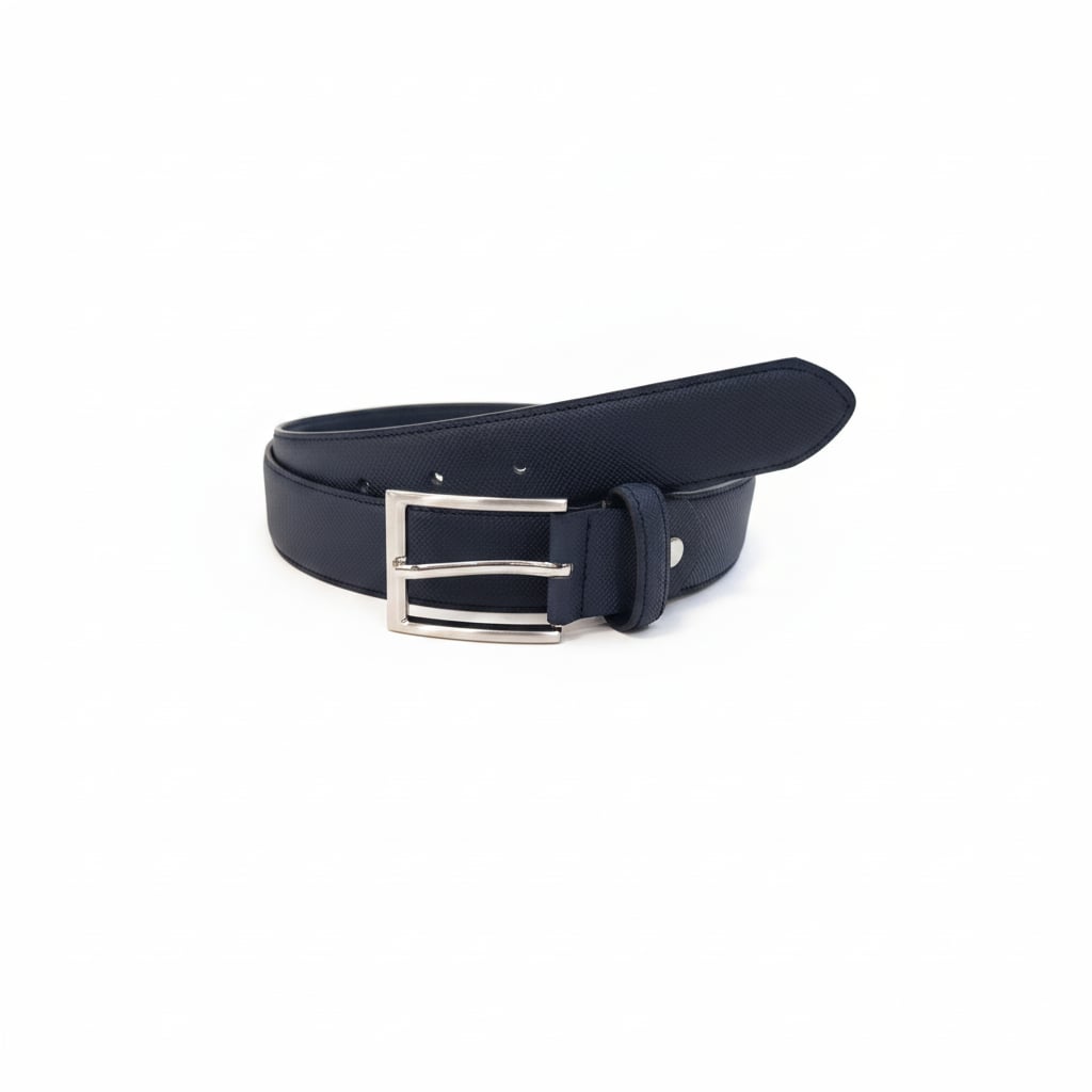 Cintura uomo fusto stampato 3,5cm - Blu