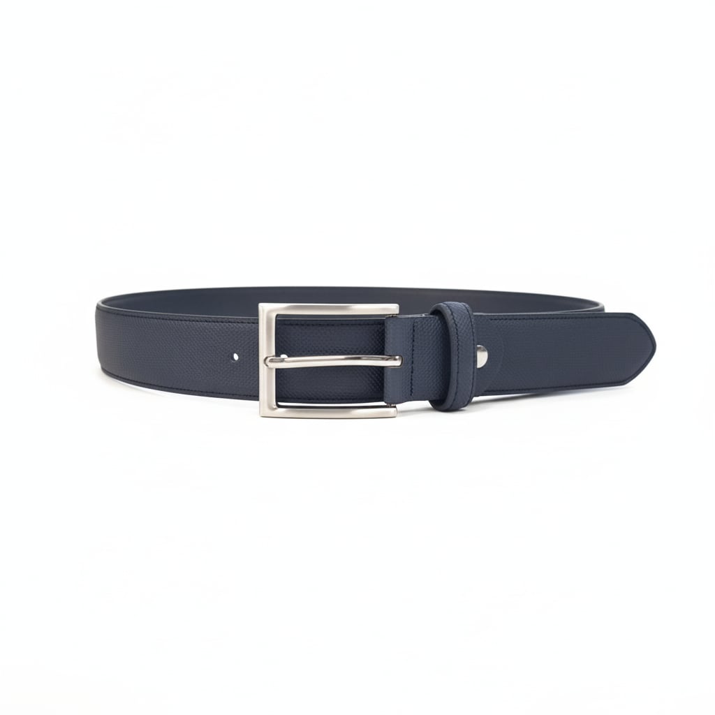 Cintura uomo fusto stampato 3,5cm - Blu
