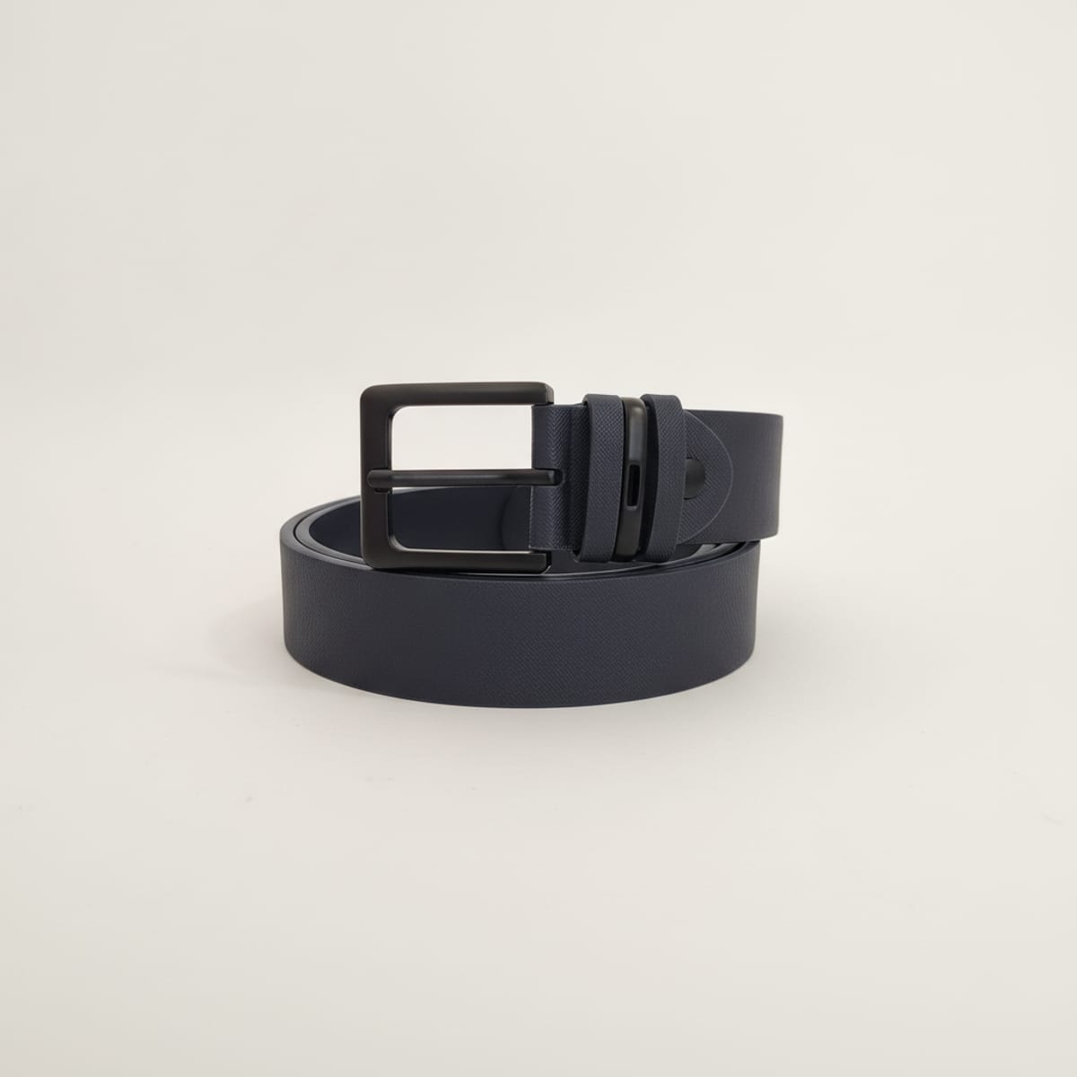 Cintura uomo fusto saffiano 3 passanti - Blu