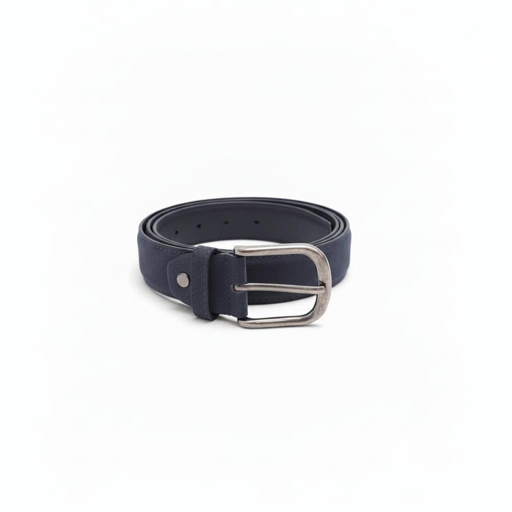 Cintura uomo effetto suede 3,5cm - Blu