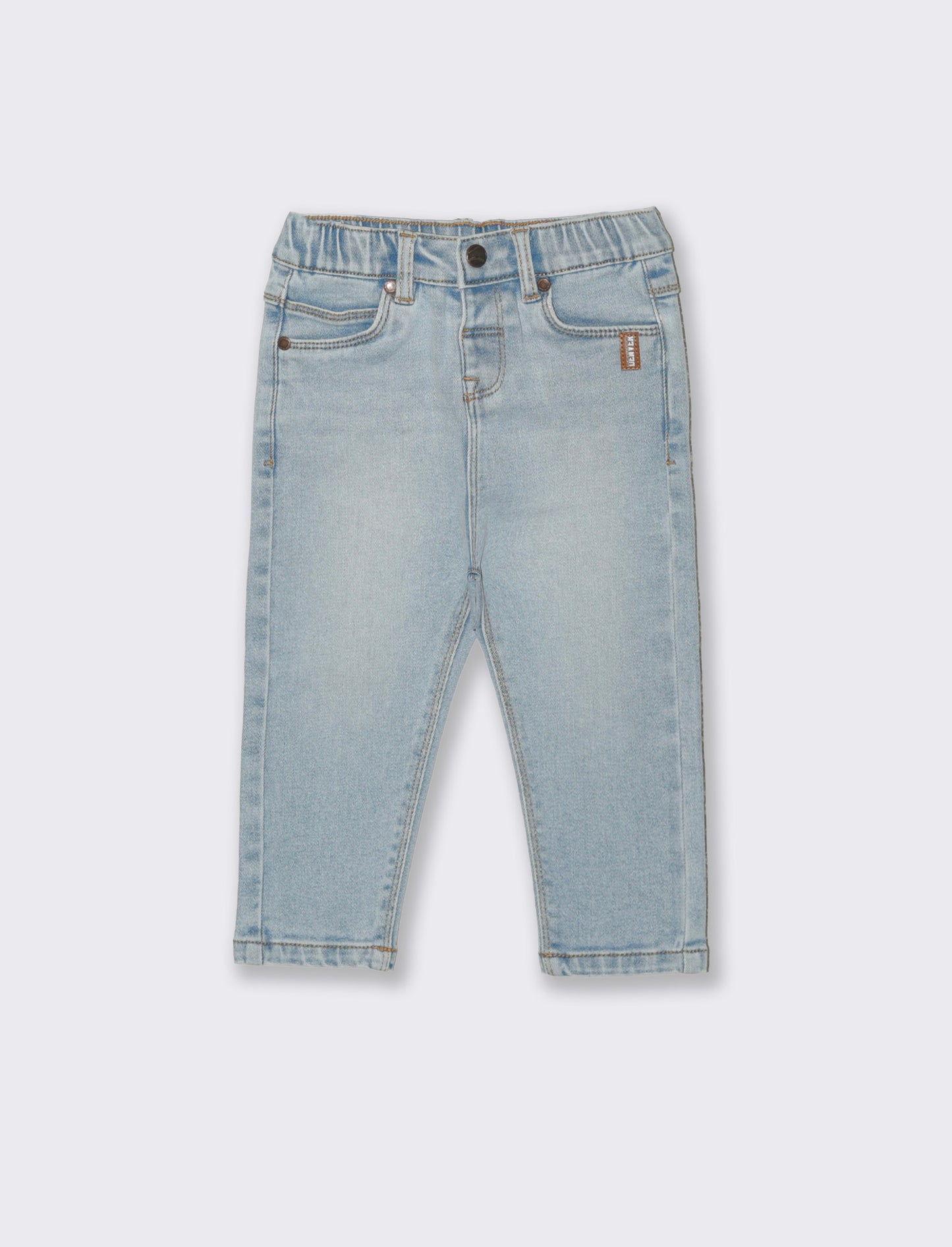 Jeans cinque tasche modello basico e casual - Denim chiaro