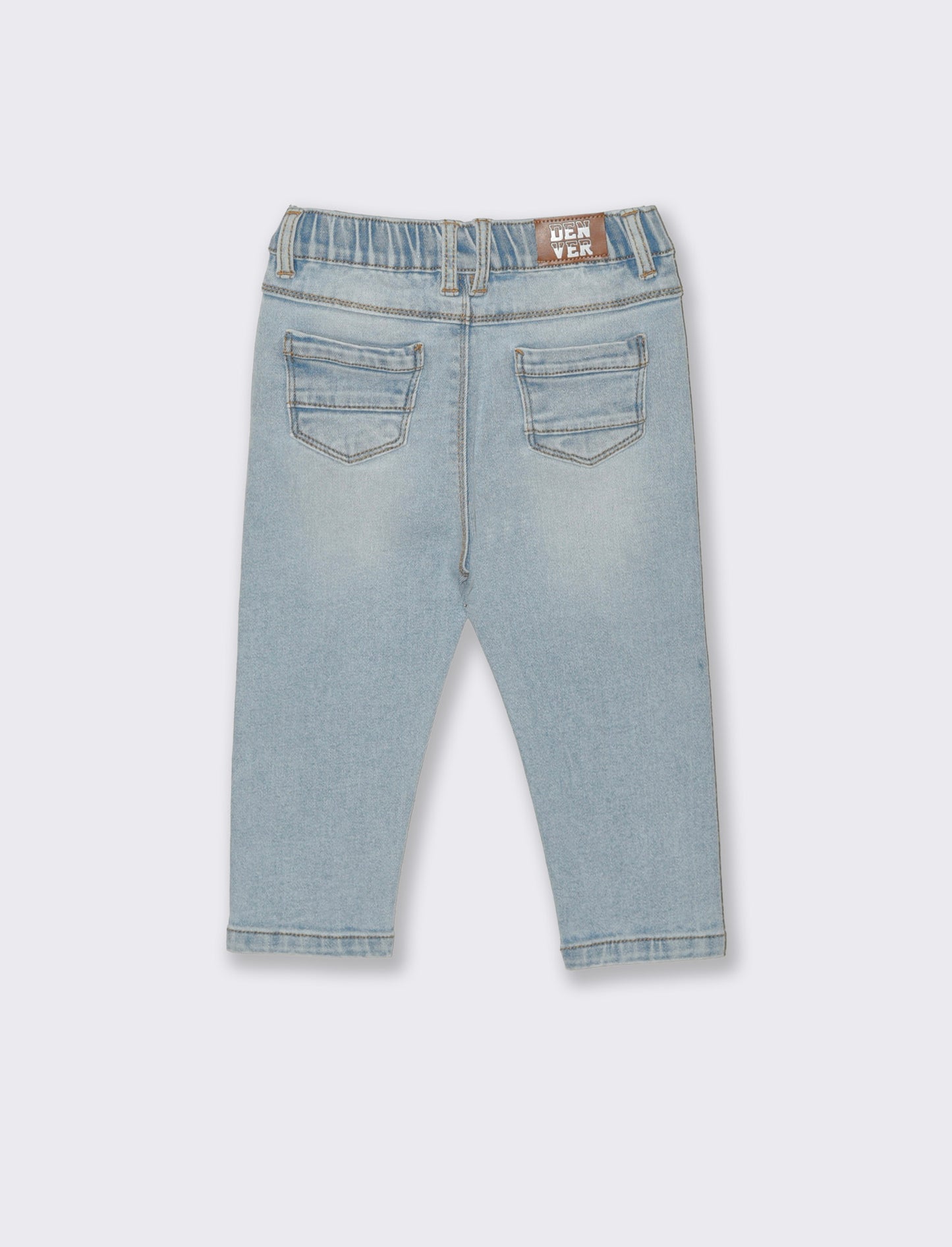 Jeans cinque tasche modello basico e casual - Denim chiaro