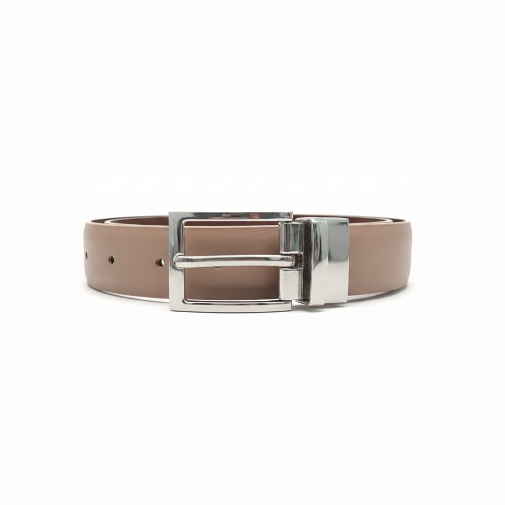 Cintura uomo double face - Beige