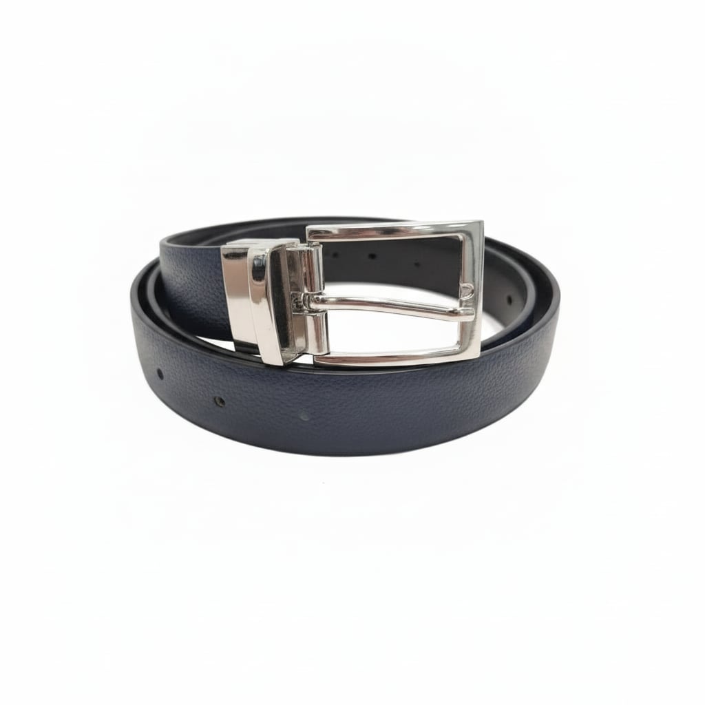 Cintura uomo double face - Nero