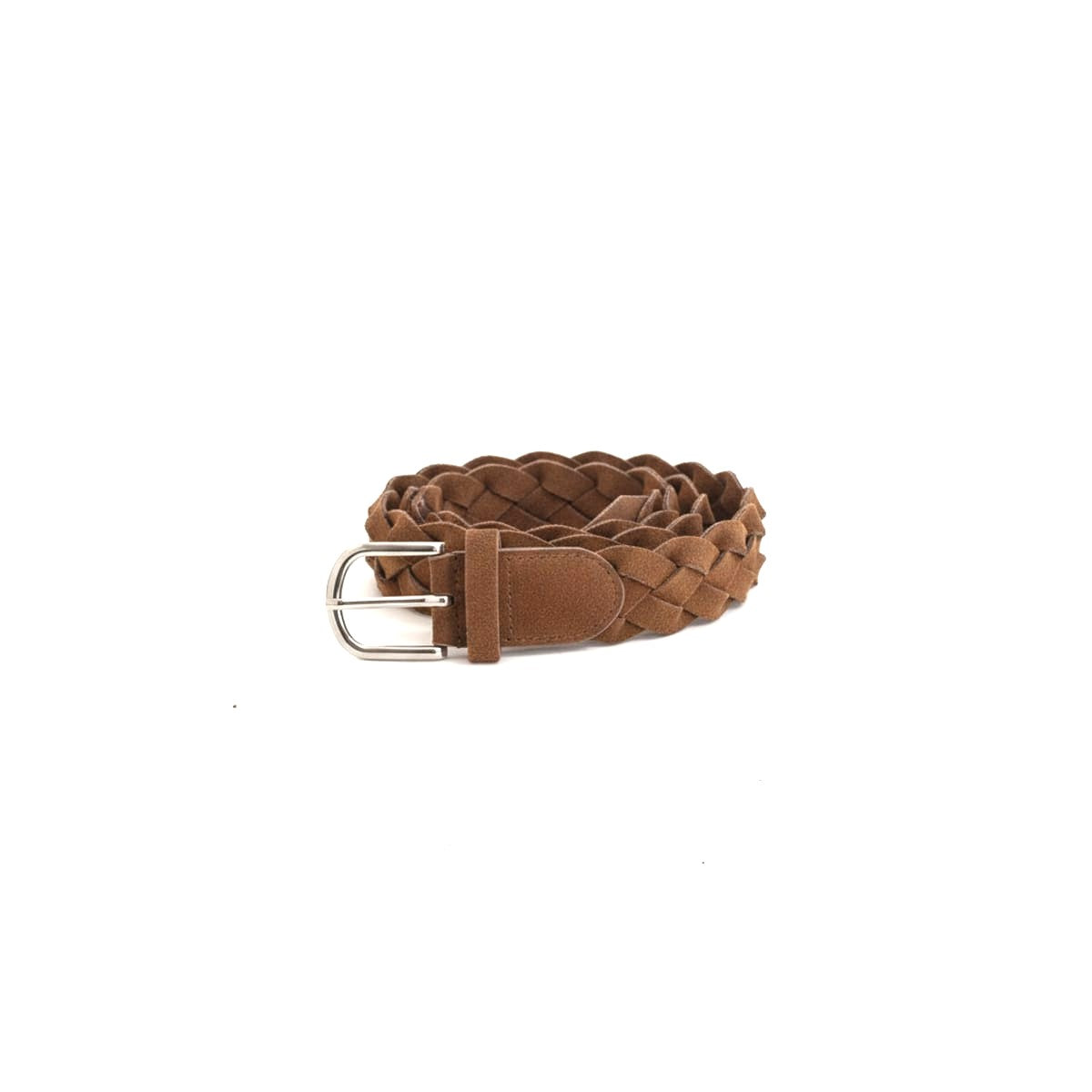 Cintura uomo treccia suede - Cuoio