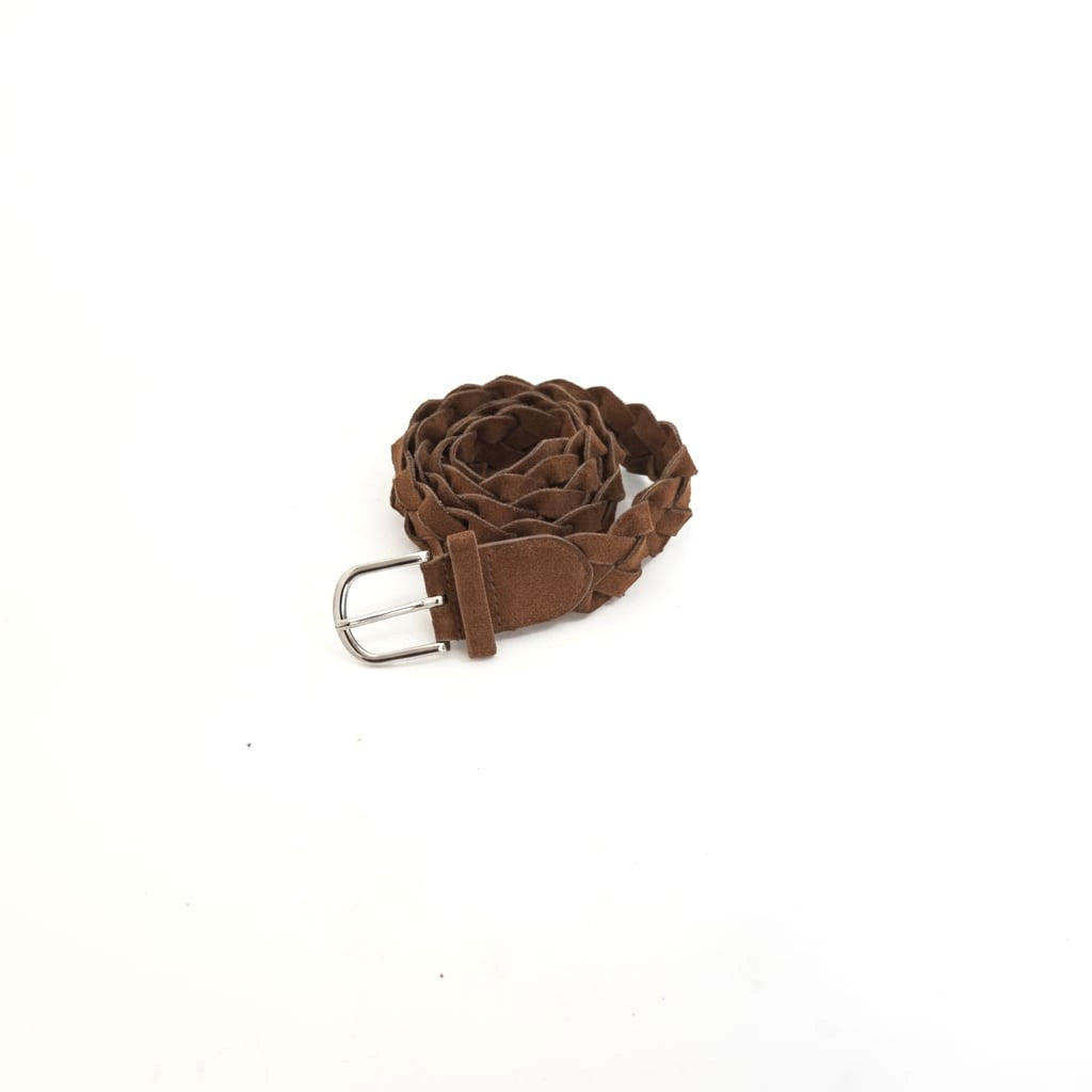 Cintura uomo treccia suede - Cuoio
