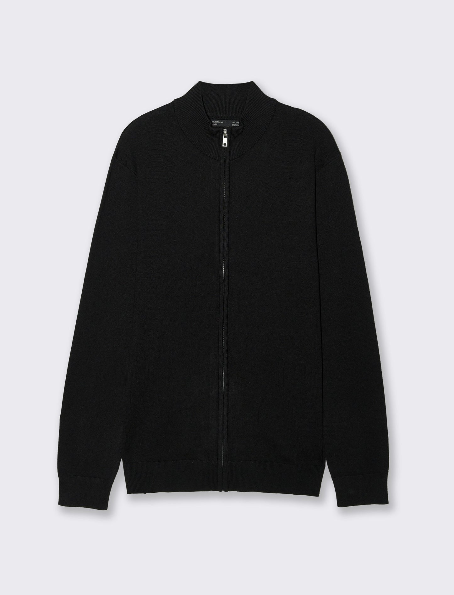 Maglia Cardigan Mezzo Collo Premium - Nero