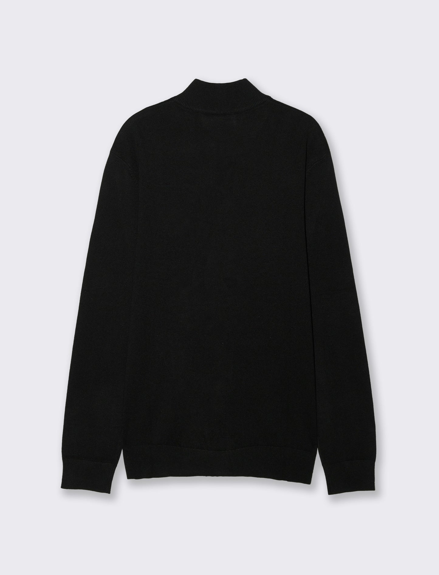 Maglia Cardigan Mezzo Collo Premium - Nero