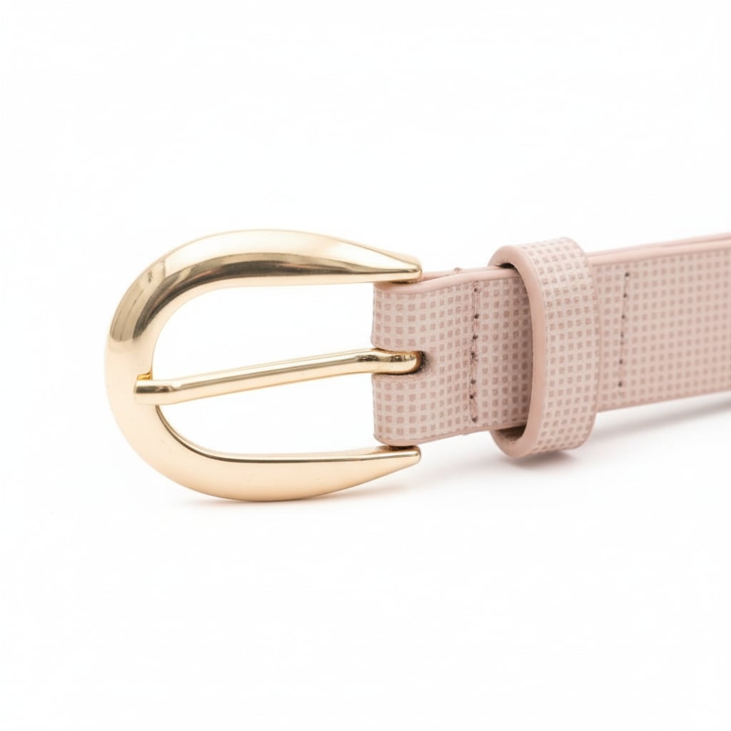 Cintura bambina basica fibbia ovale - Rosa