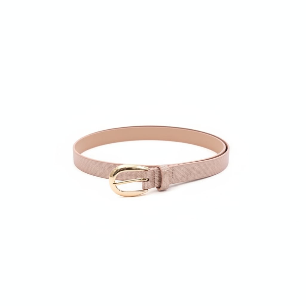 Cintura bambina basica fibbia ovale - Rosa