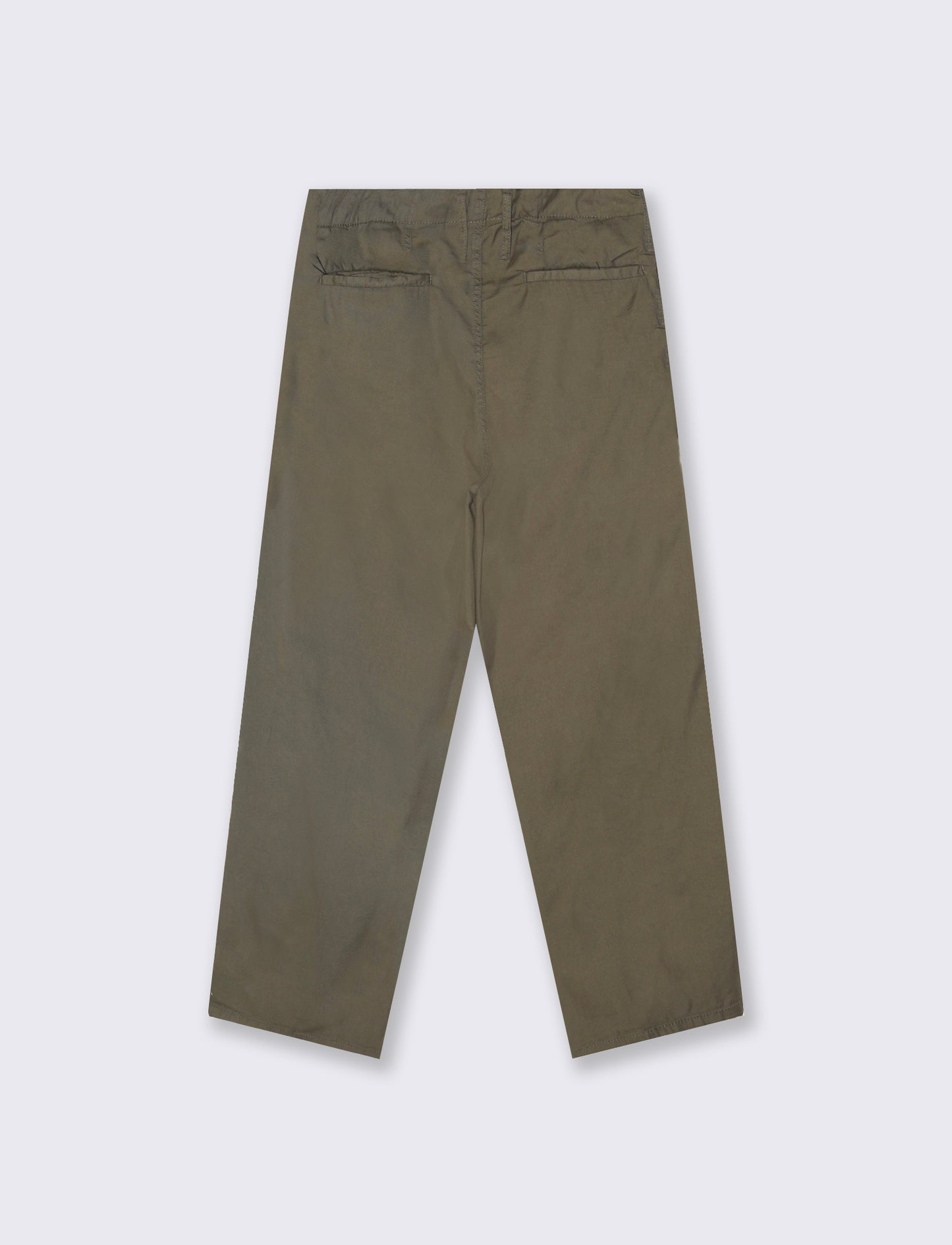 Pantaloni Chino Wide Leg in Twill - Verde kaki