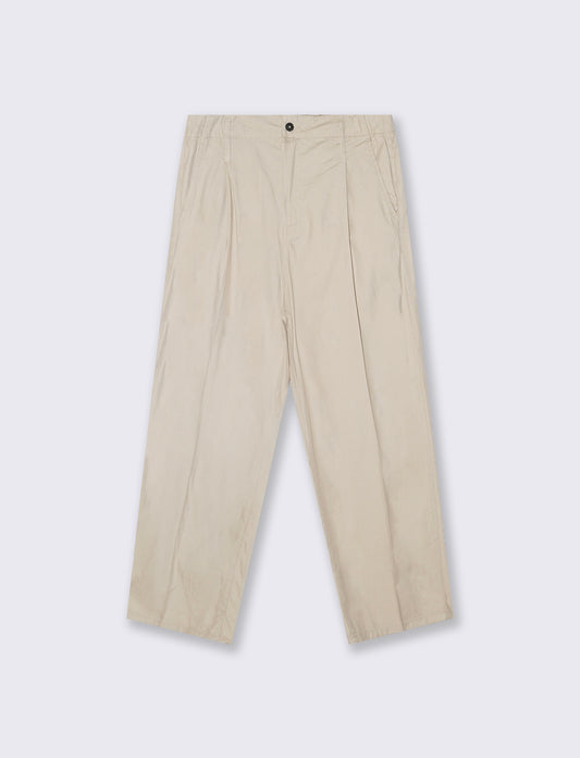 Pantaloni Chino Wide Leg in Twill - Sabbia