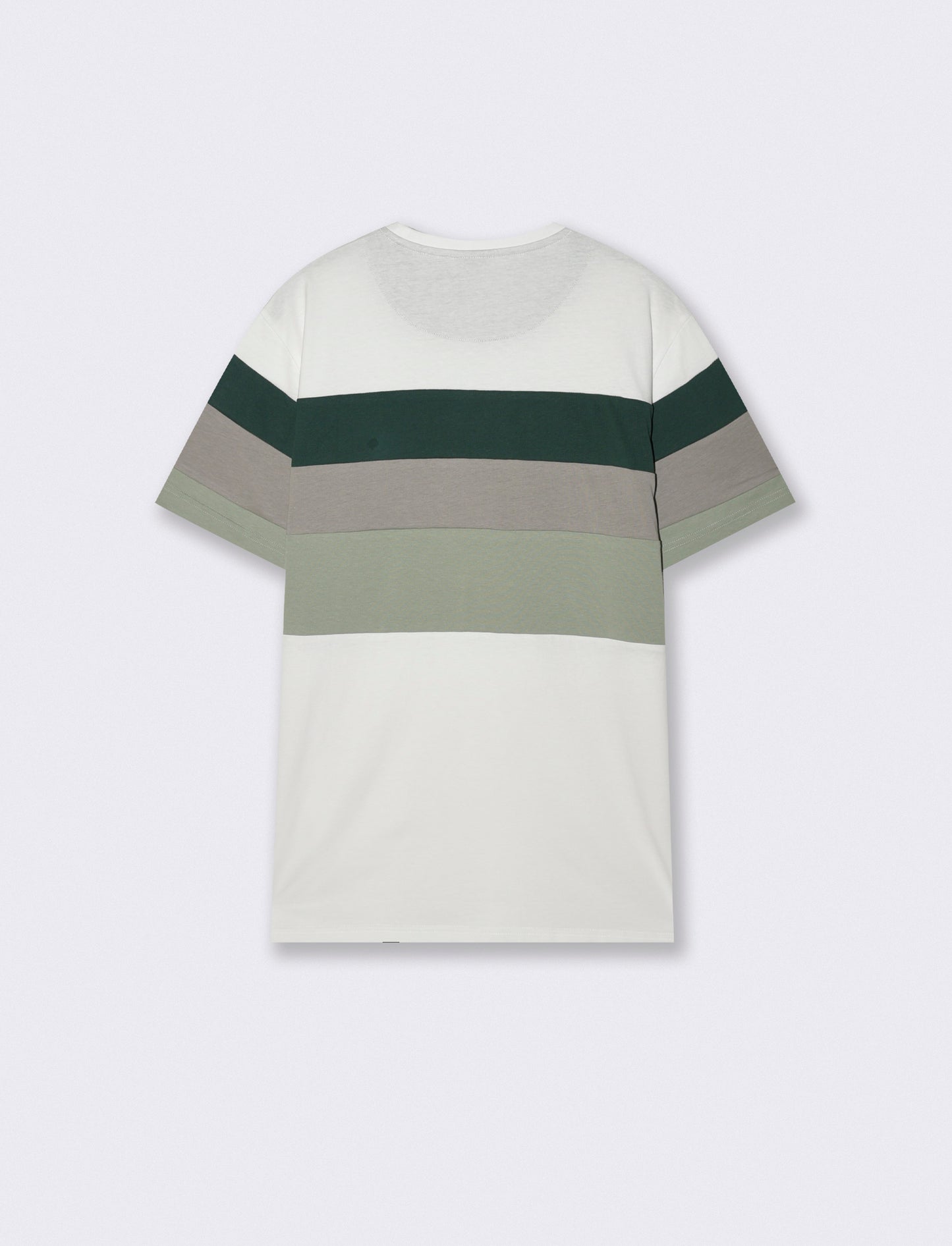 T-shirt girocollo con fascia multipla - Bianco
