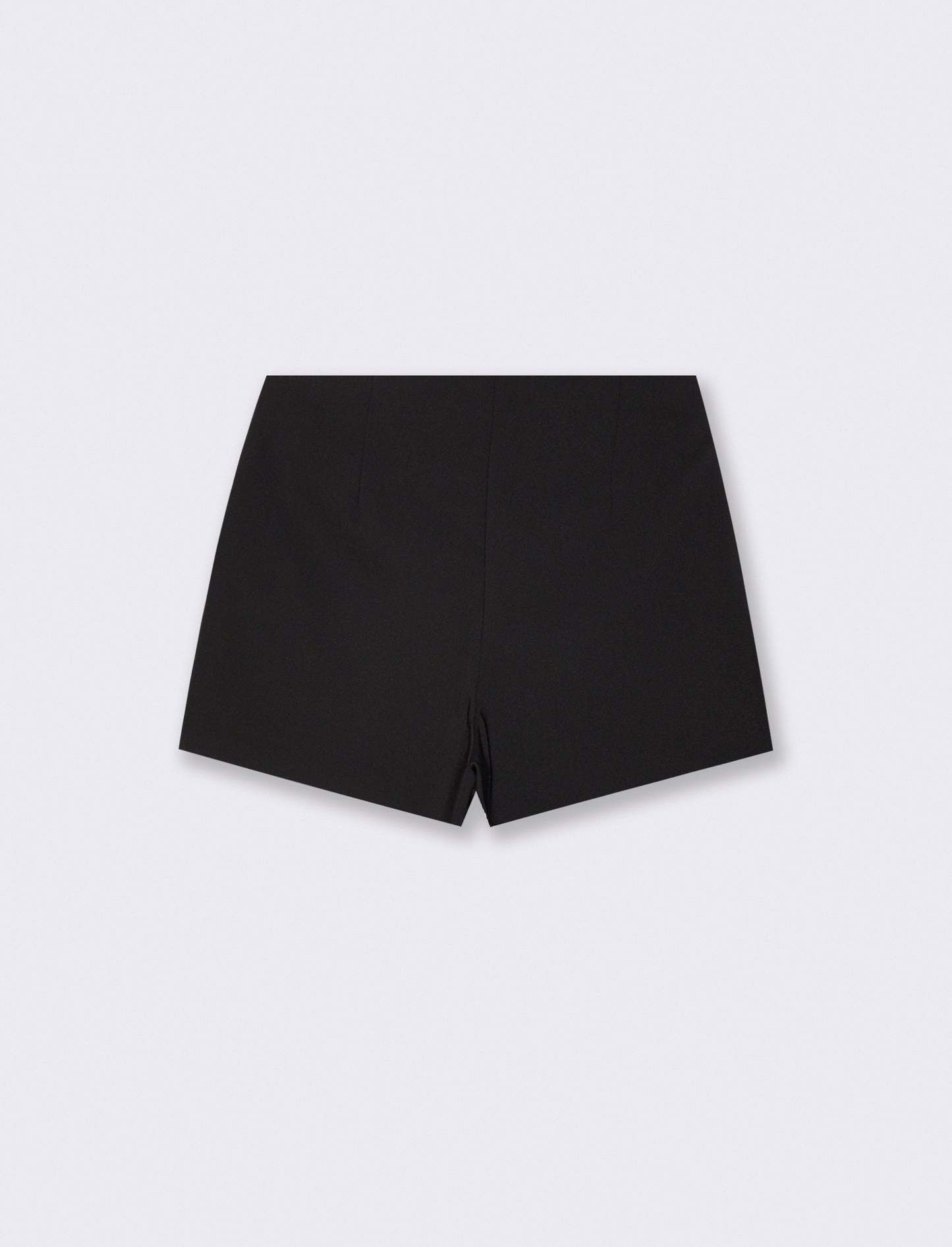 Short con pannello e bottoni decorativi - Nero