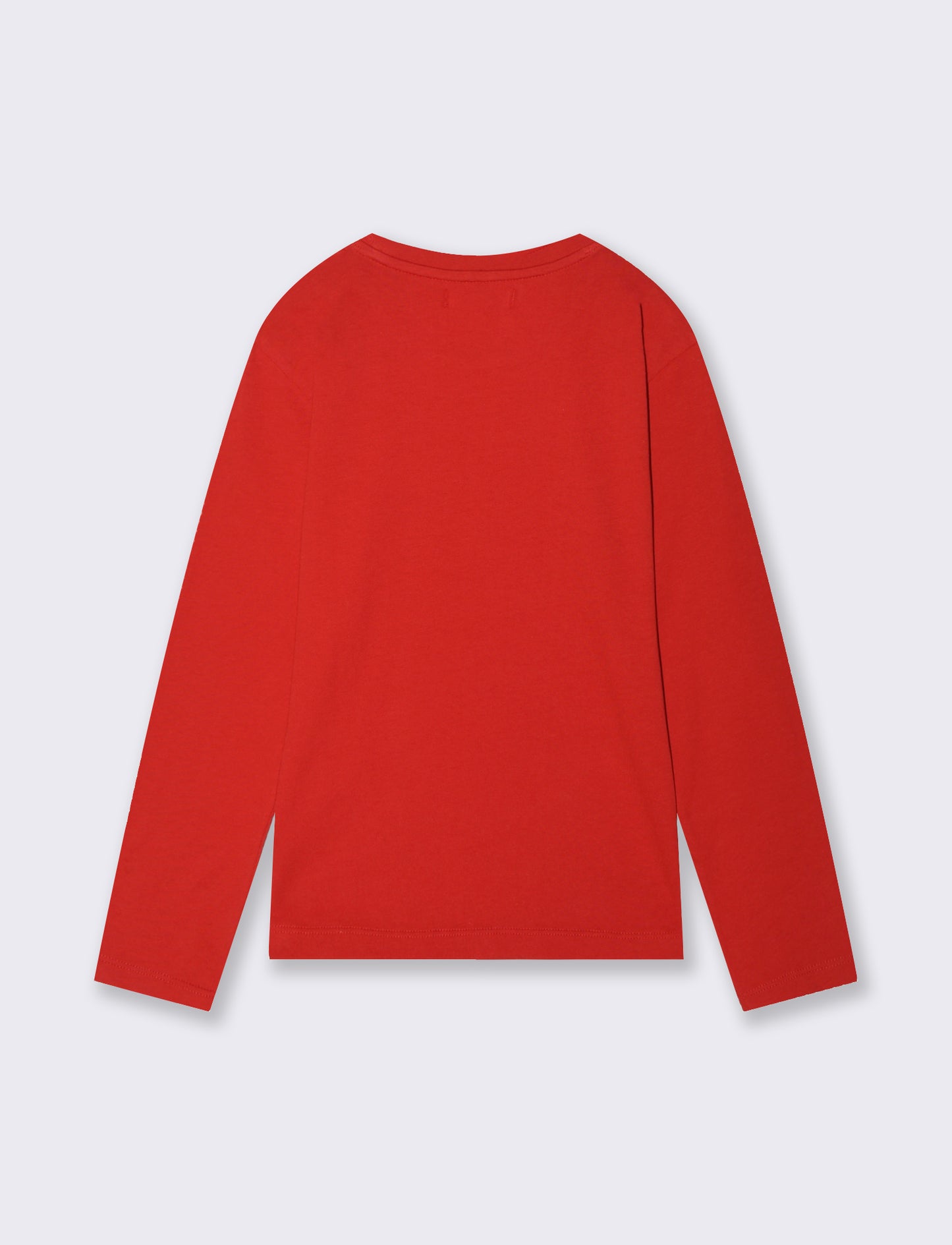 T-shirt maniche lunghe con stampa colori - Rosso