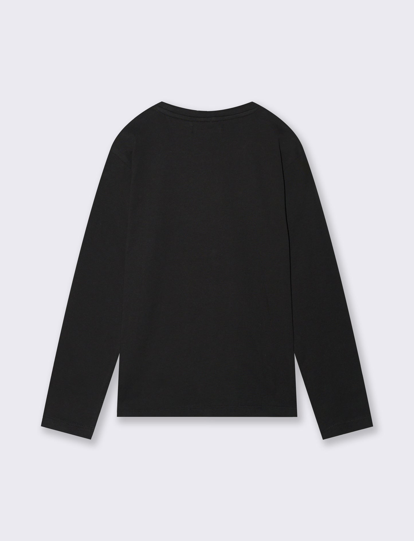 T-shirt maniche lunghe con stampa colori - Nero