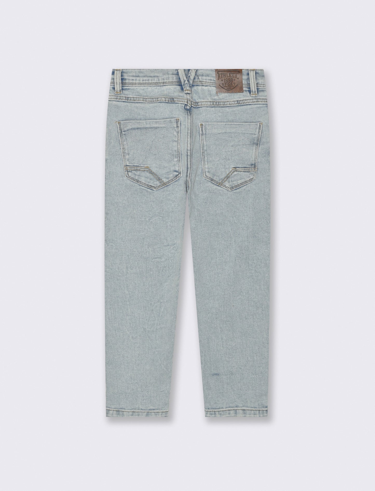 5-pocket jeans with adjustable waist - Blue