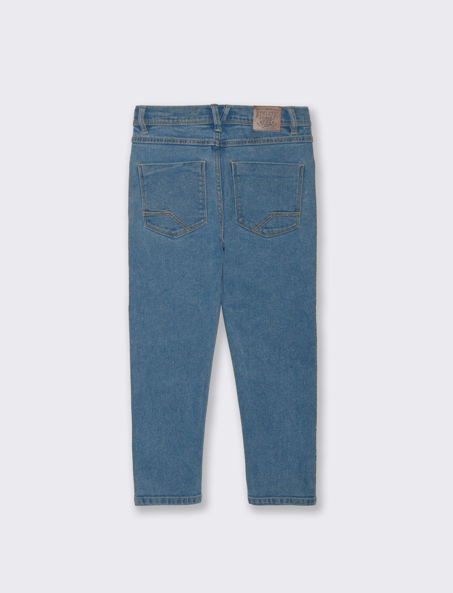 Jeans 5 tasche con vita regolabile - Denim