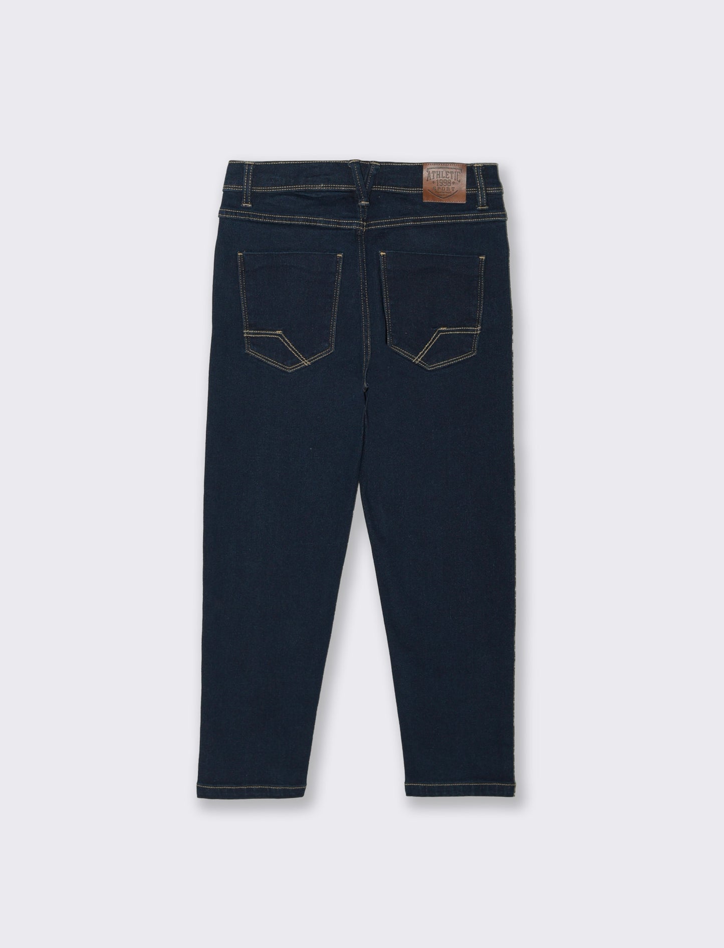 Jeans 5 tasche con vita regolabile - DENIM SCURO
