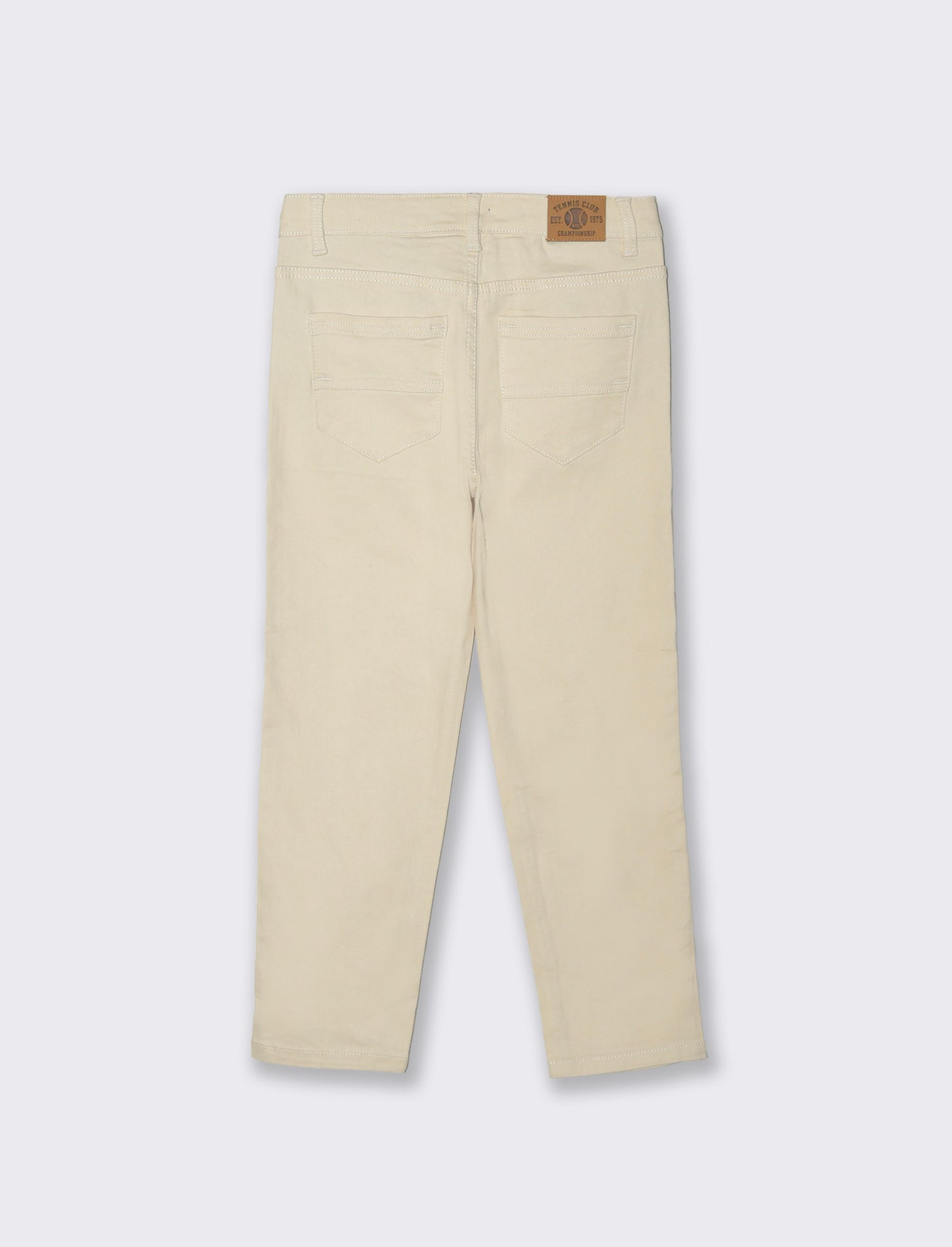 Pantaloni Cinque Tasche in Cotone Elastico - Beige