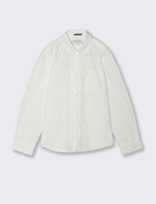 Camicia in cotone. - Bianco latte
