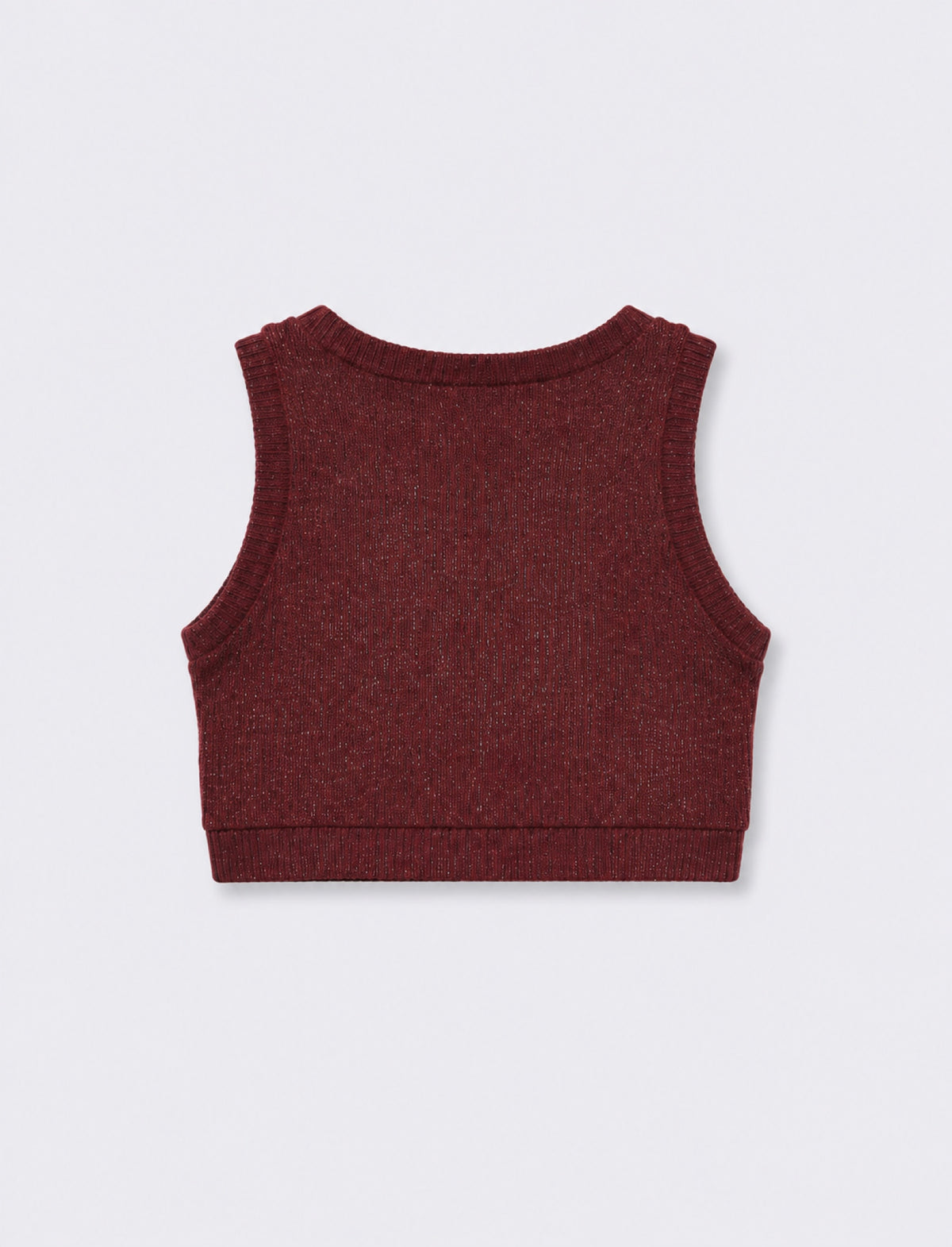 Gilet in maglia da bambina. - Bordeaux