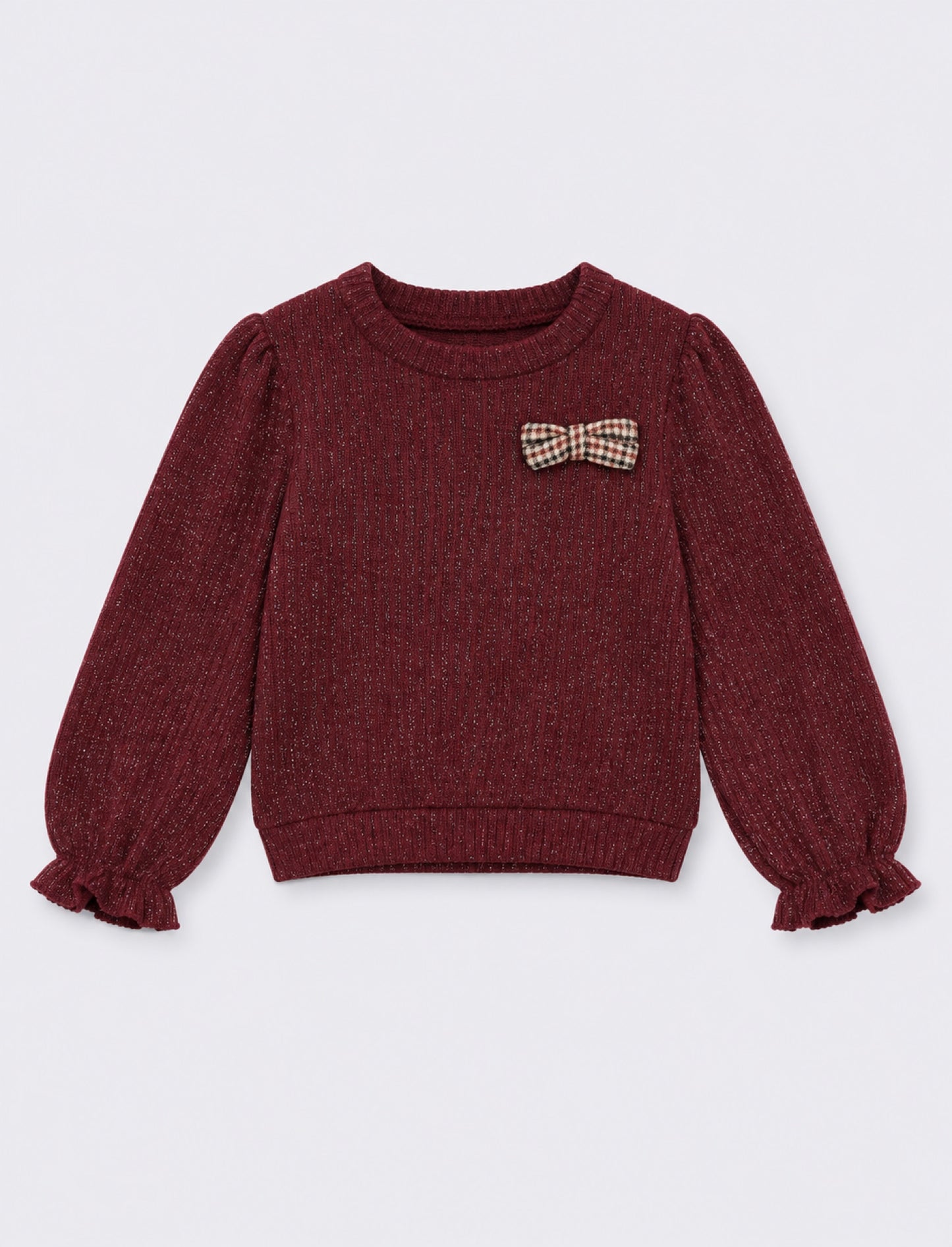 Maglia con fiocchetto - Bordeaux