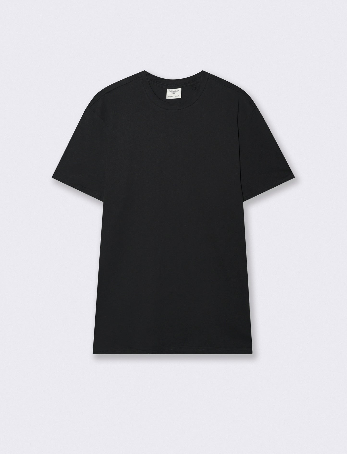 T-SHIRT BASIC COTONE PREMIUM REGULAR FIT - Nero