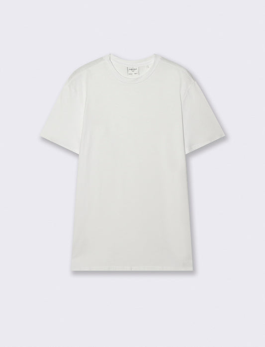 Premium cotton crew neck T-shirt short sleeves - White