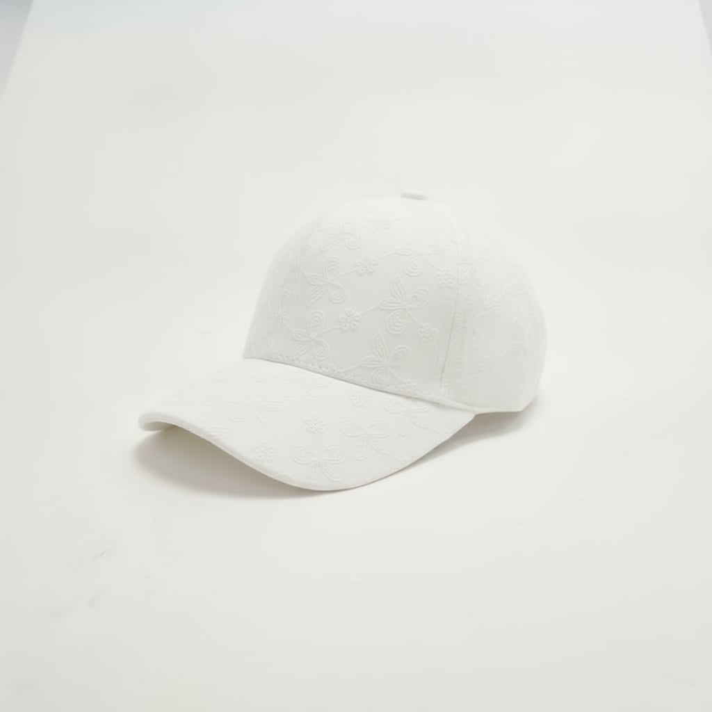 Cappello bambina pizzo - Bianco