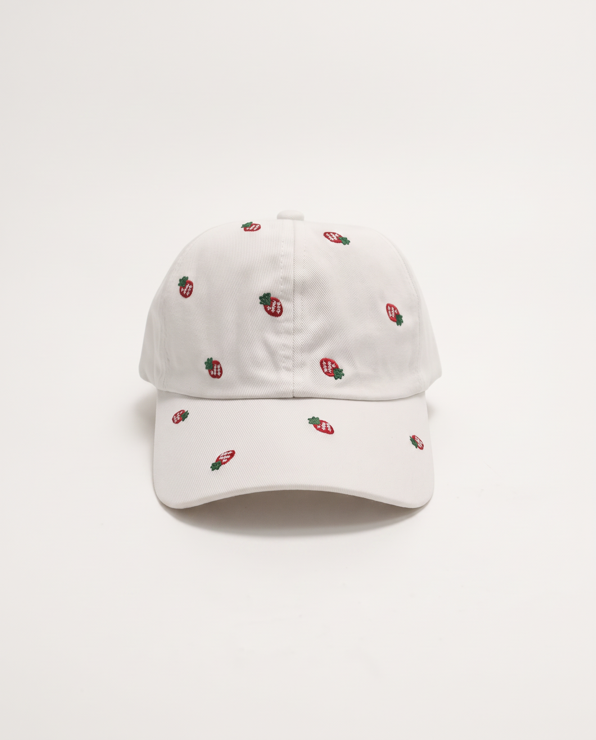 Cappello bambina baseball ricami gelatini e fragole - Bianco