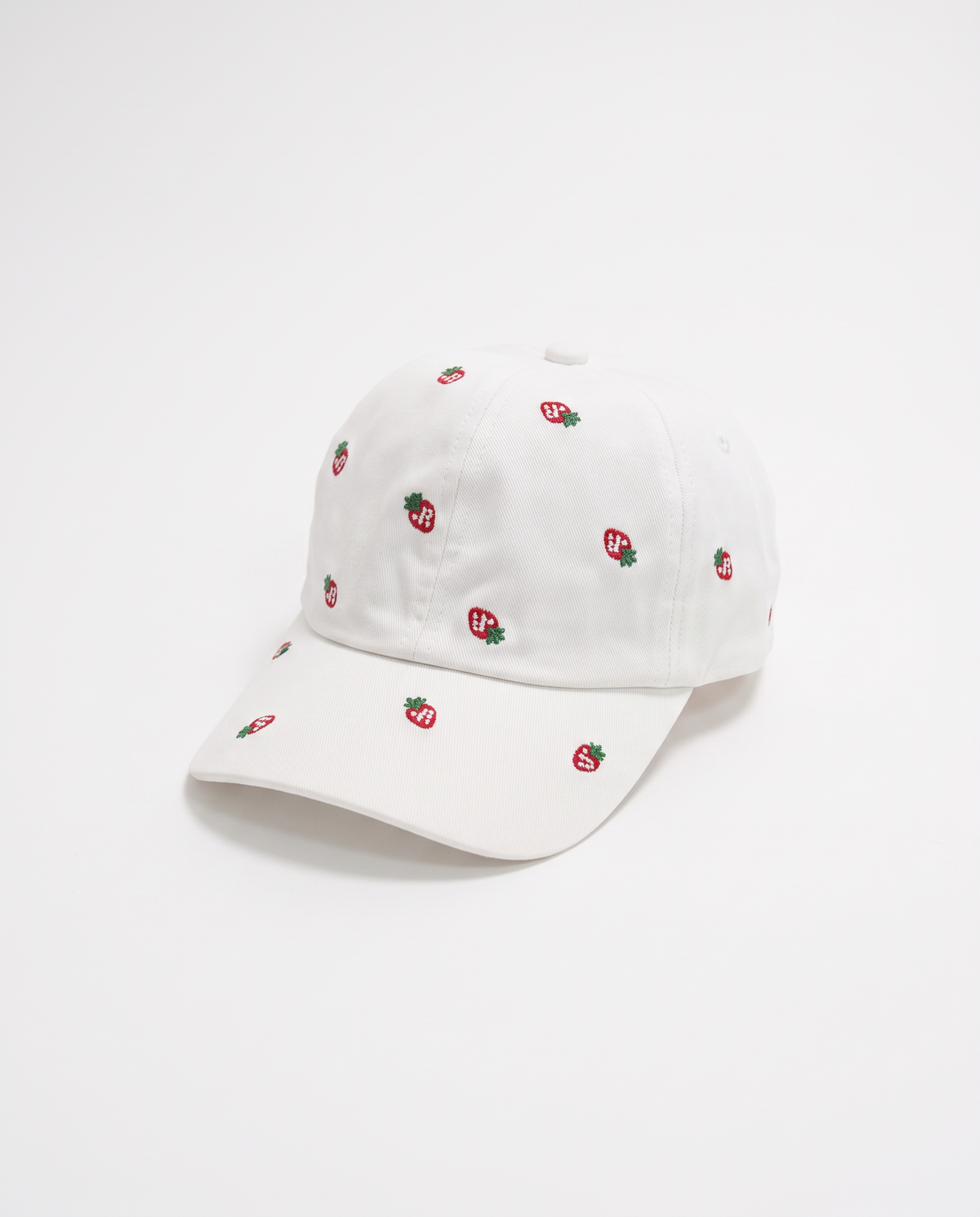 Cappello bambina baseball ricami gelatini e fragole - Bianco