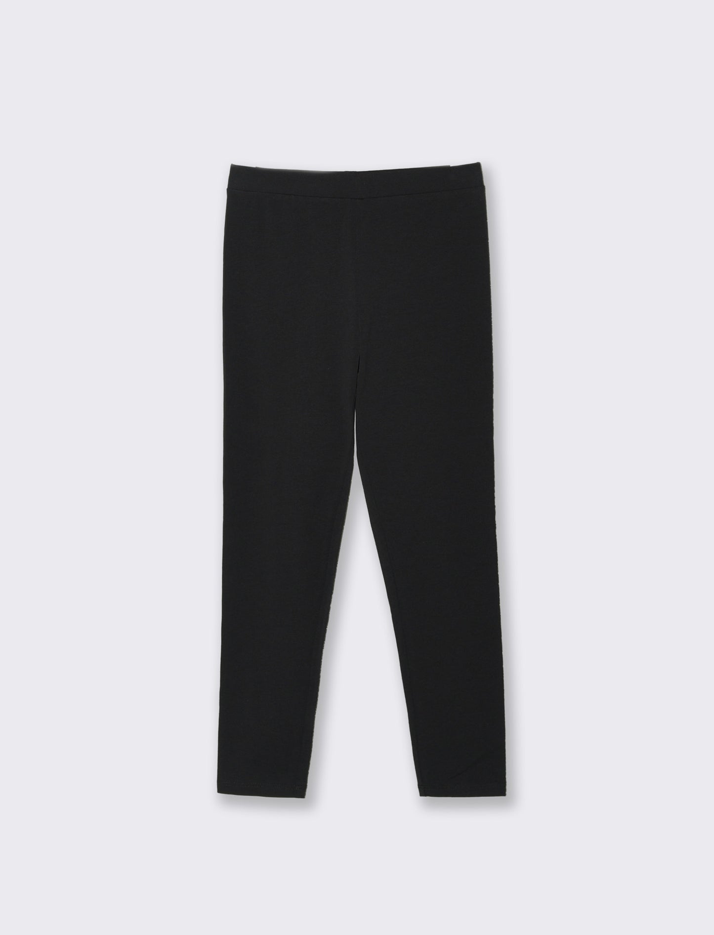 Leggings in cotone elasticizzato per bambina - Nero