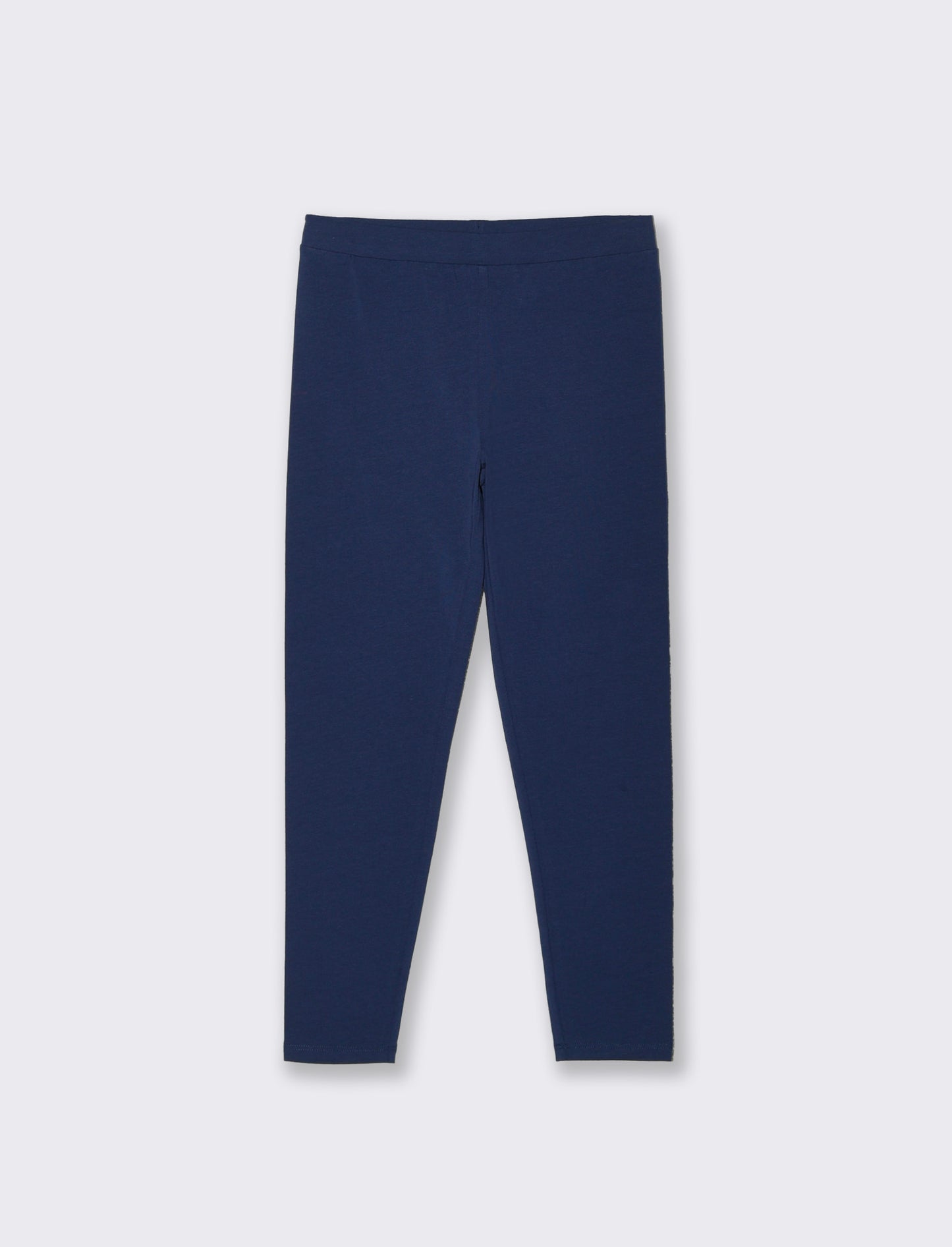 Leggings in cotone elasticizzato per bambina - Blu