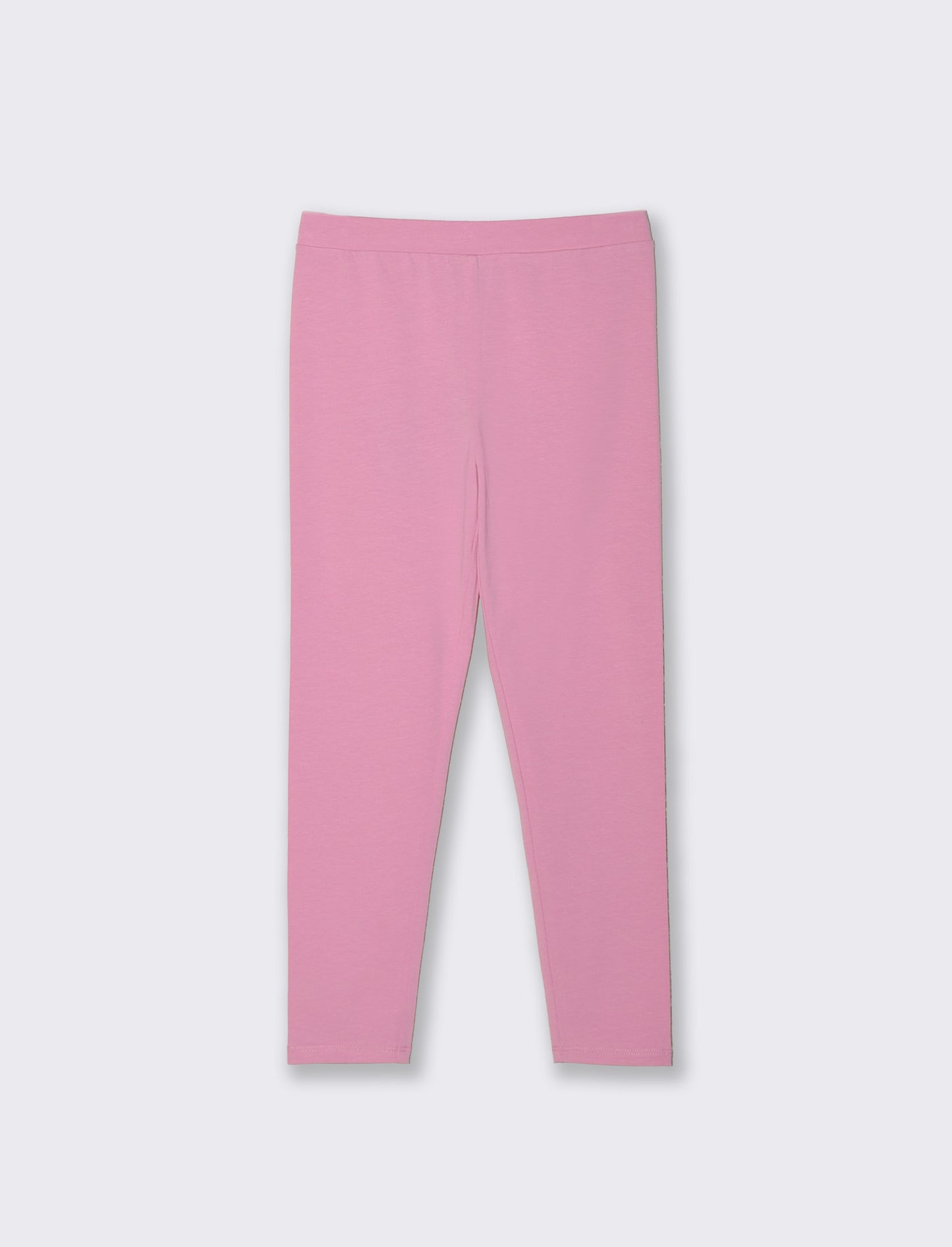 Leggings in cotone elasticizzato per bambina - Rosa