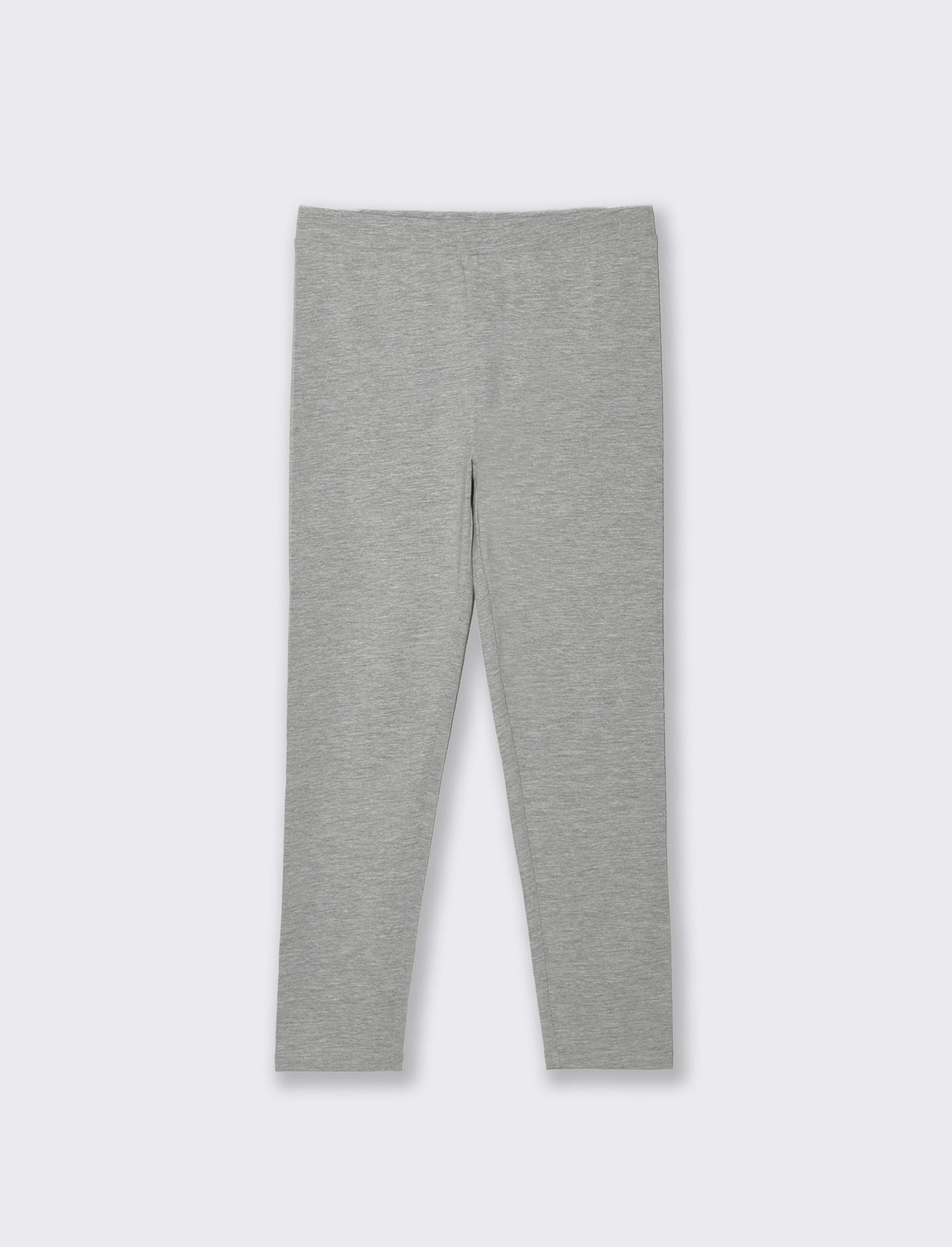 Leggings in cotone elasticizzato per bambina - Grigio mel.