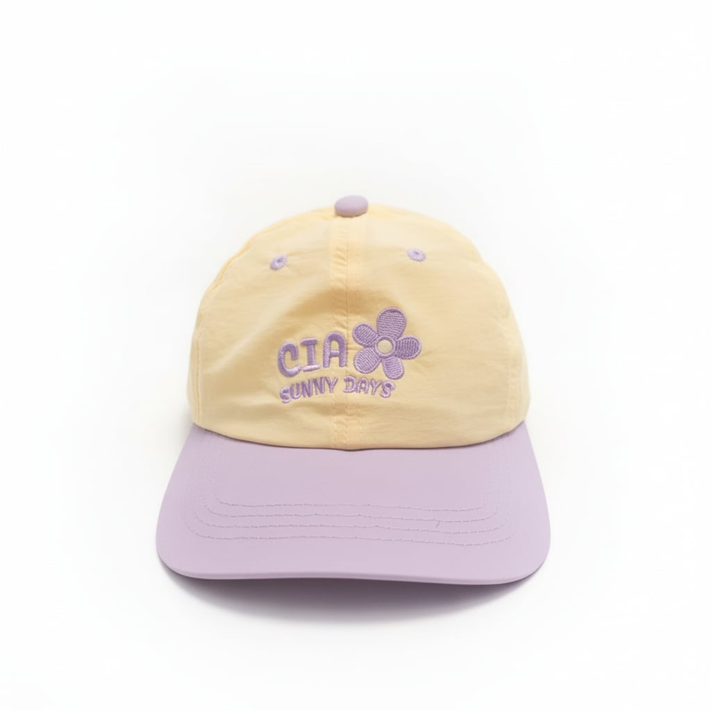 Cappello bambina baseball nylon bicolor - Lilla