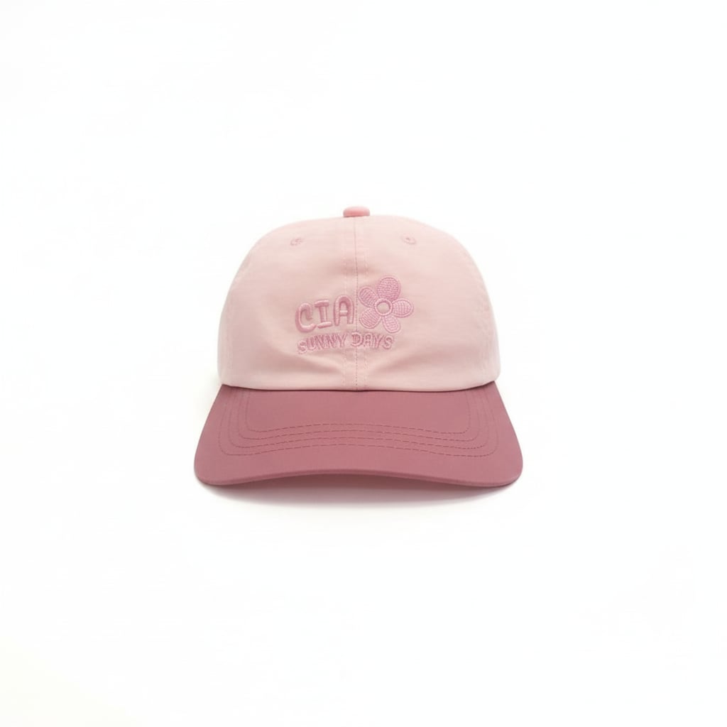 Cappello bambina baseball nylon bicolor - Rosa