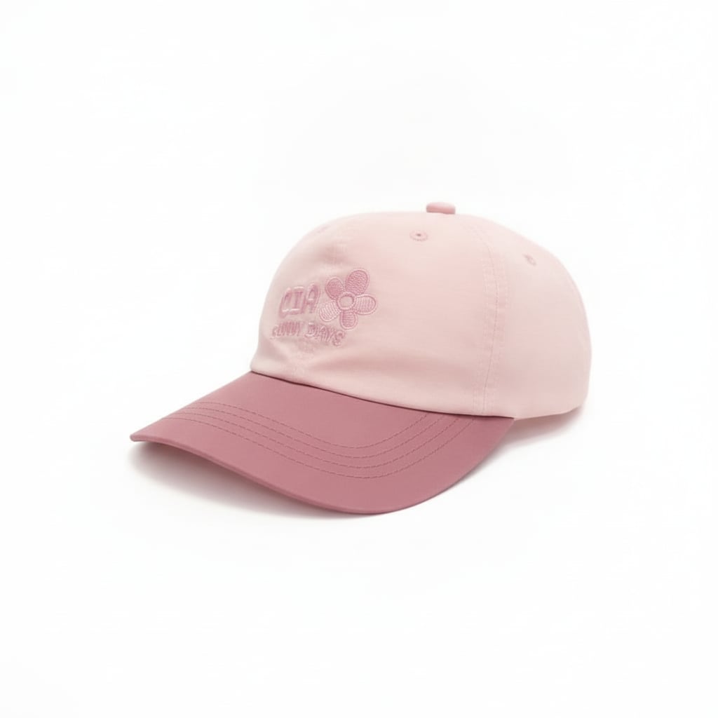 Cappello bambina baseball nylon bicolor - Rosa