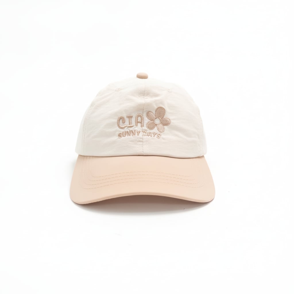 Cappello bambina baseball nylon bicolor - Beige